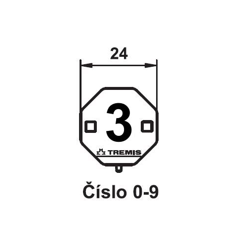 TREMIS label. marking number 3