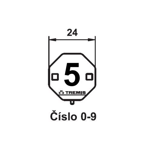 TREMIS label. marking number 5