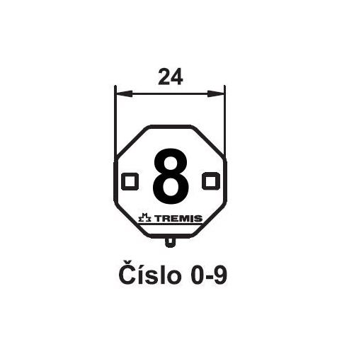 TREMIS label. marking number 8