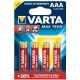 VARTA battery alkaline MAX.POWER 4703 AAA/LR03 ;BL4