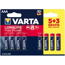 VARTA battery alkaline MAX.POWER 4703 AAA/LR03 ;BL5+3