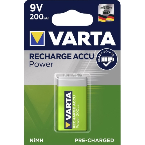 VARTA battery rechargeable NiMH 200mAh 9V/HR9V/56722 ;BL1