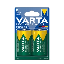 VARTA battery rechargeable NiMH 3000mAh D/HR20/56720 ;BL2