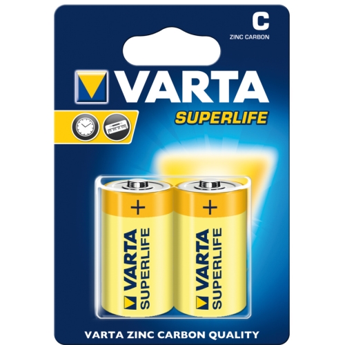 VARTA zinc-carbon battery. SUPER.HEAVY.DUTY 2014 C/R14 ;BL2