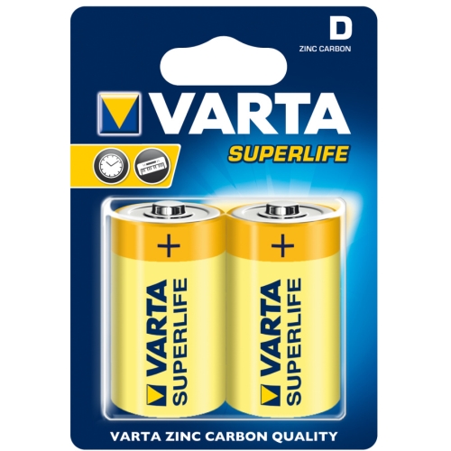 VARTA zinc-carbon battery. SUPER.HEAVY.DUTY 2020 D/R20 ;BL2