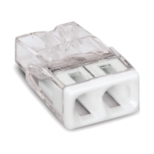 WAGO terminal box 2x0.5-2.5 mm2 transp/white Code: 2273-202/5 pack. 5 pcs.