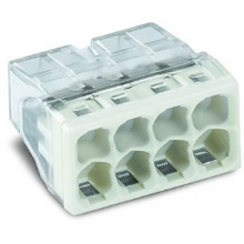 WAGO terminal box 8x0.5-2.5 mm2 transp/grey Code: 2273-208/10 pack. 10 pcs.